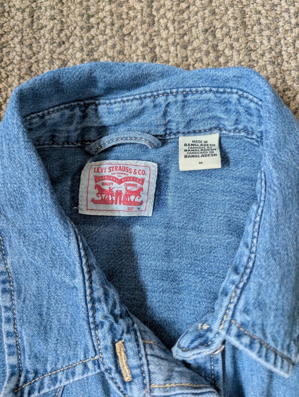 Levi's Classic Denim Western Button-Up Shirt